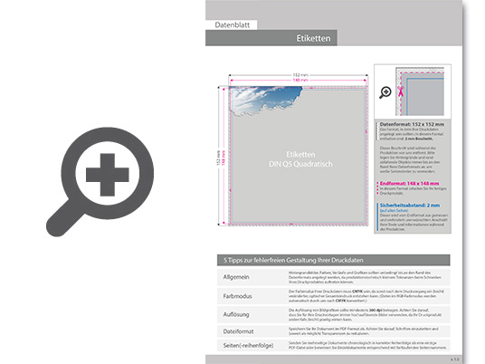 Product Bild nassleimetikett_din_q5_quadratisch_(14_8_x_14_8_cm)__4_0-farbig_bedruckt__mit_hei__folienpr__gung